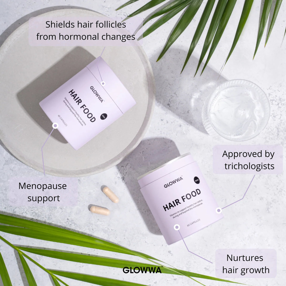 Glowwa Hair Food | Meno 3 Month Supply