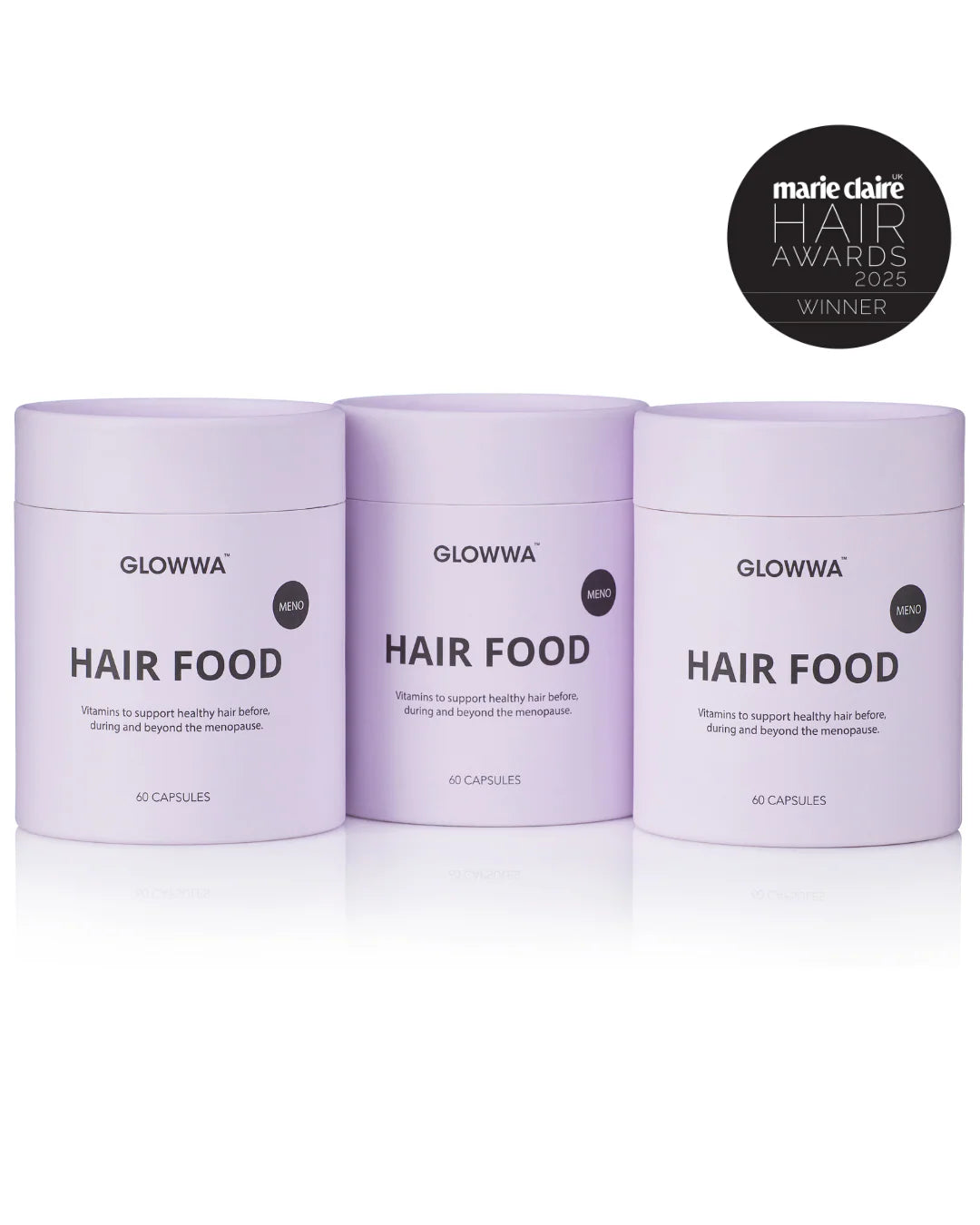 Glowwa Hair Food | Meno 3 Month Supply With Free Gift Worth £20!