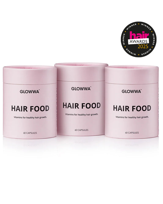 Glowwa Hair Food 3 Month Supply With Free Gift Worth £20!