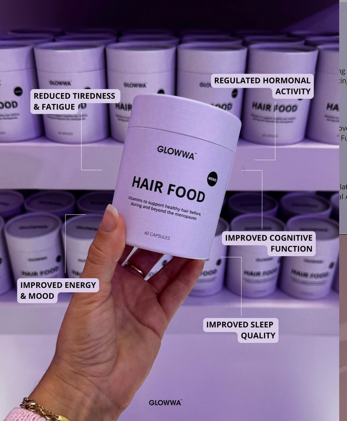 Glowwa Hair Food | Meno 3 Month Supply